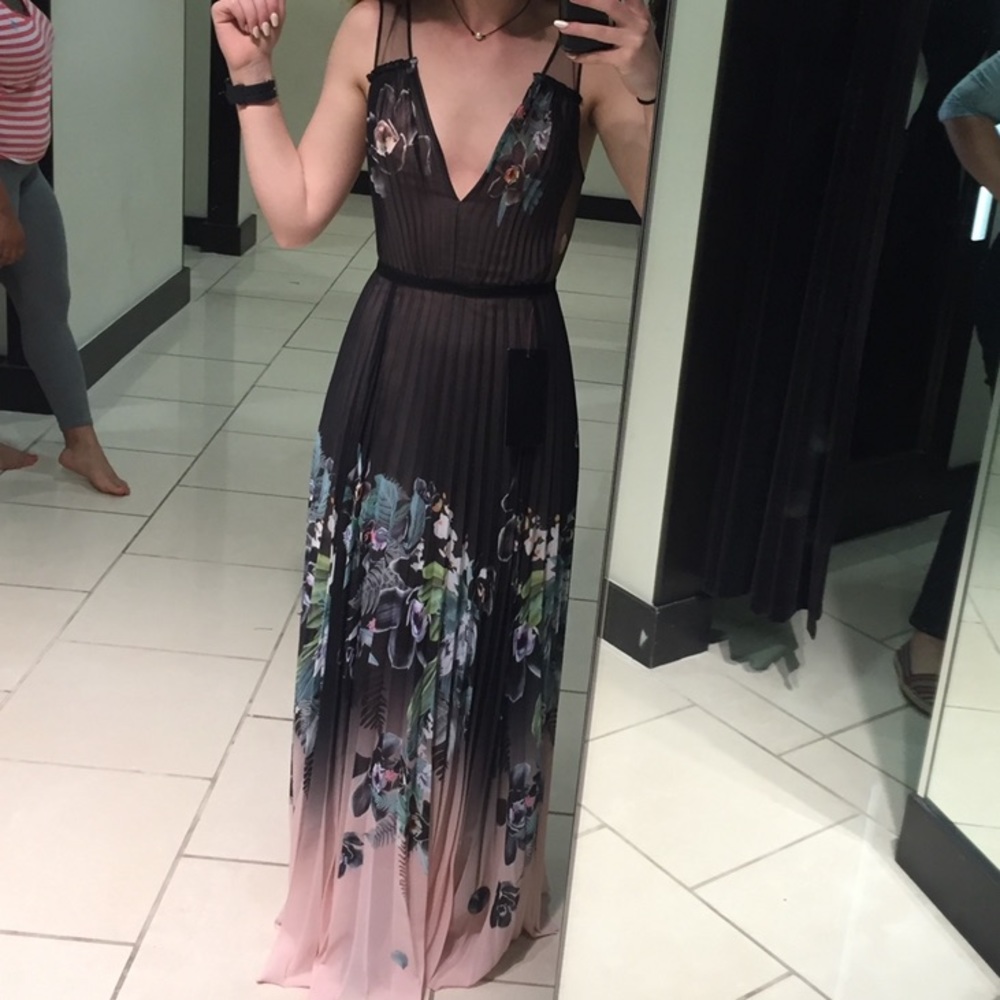 Black floral dress